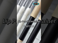 Tabung lipstik pensil plastik bening dengan sikat lip gloss untuk kemasan kosmetik