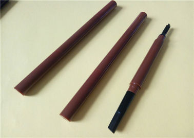 Harga yang bagus Slim Brown Waterproof Eyebrow Pencil Tube Custom Designs Bahan ABS on line