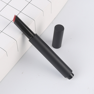 Harga yang bagus Kompressible Bulat hitam matte lip balm tabung lipstik wadah untuk tabung makeup on line