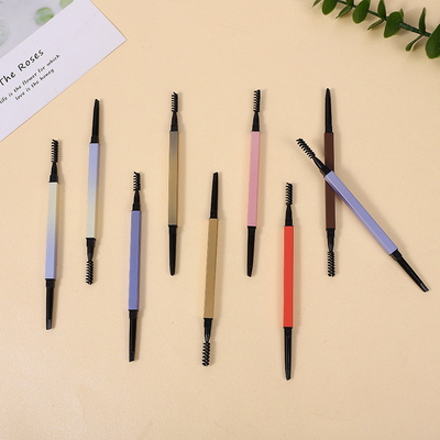Harga yang bagus Grosir Desain Logo Pribadi yang Disesuaikan Kapal Dual Slim Tube Eyebrow Pen wadah dengan Sikat dari Pabrik on line