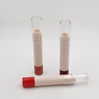 Harga yang bagus Warna putih kosong bulat plastik Chapstick Lip Balm Lipstick Container Lipstick Tube Cosmetic Container Custom on line